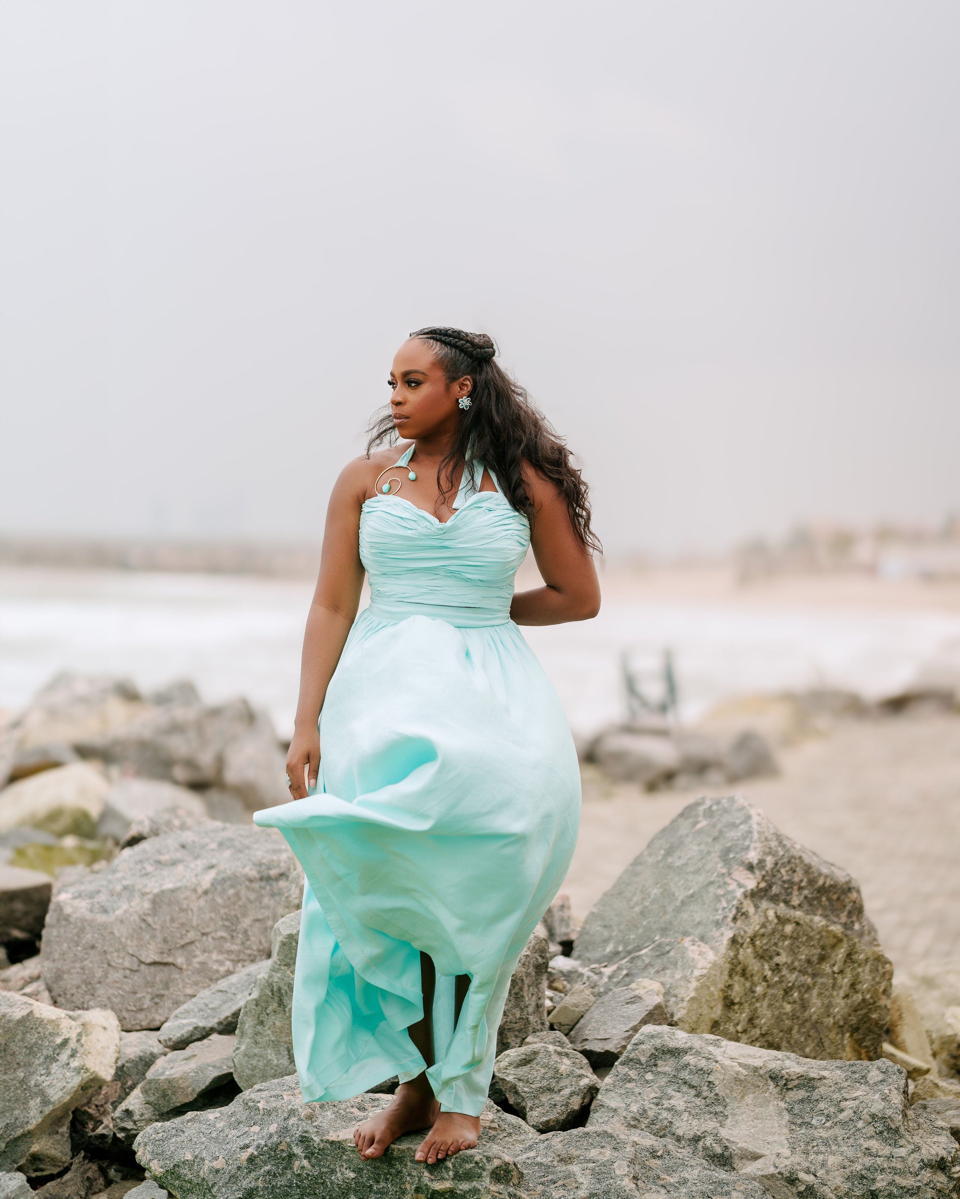 THE VINE CORSET SET (TIFFANY BLUE)