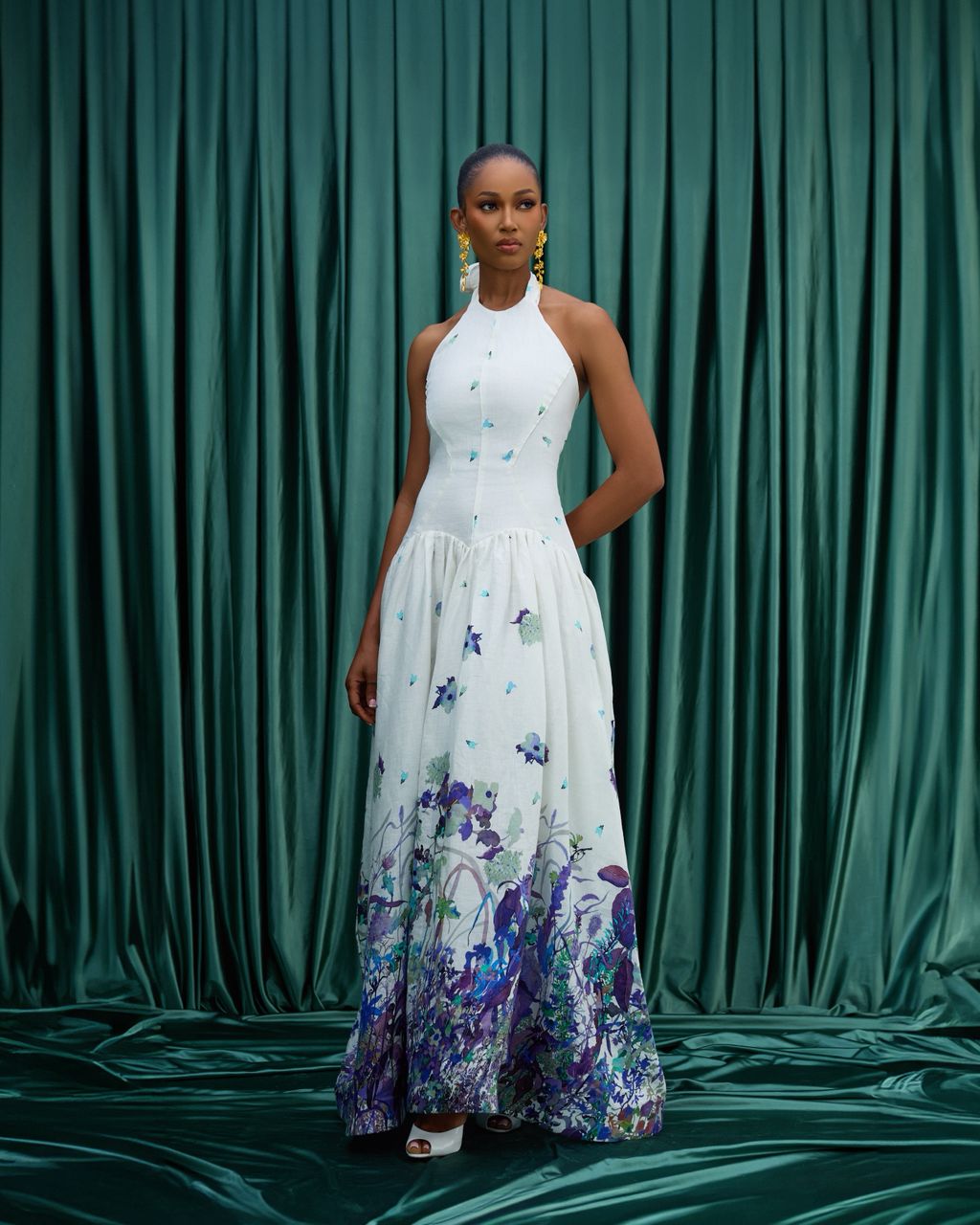 YARA LINEN DRESS (PURPLE)