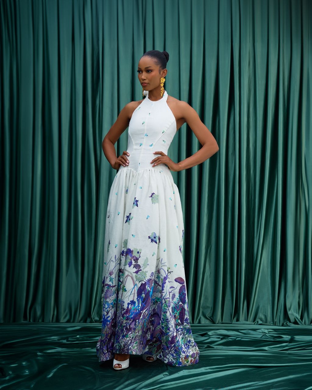 YARA LINEN DRESS (PURPLE)