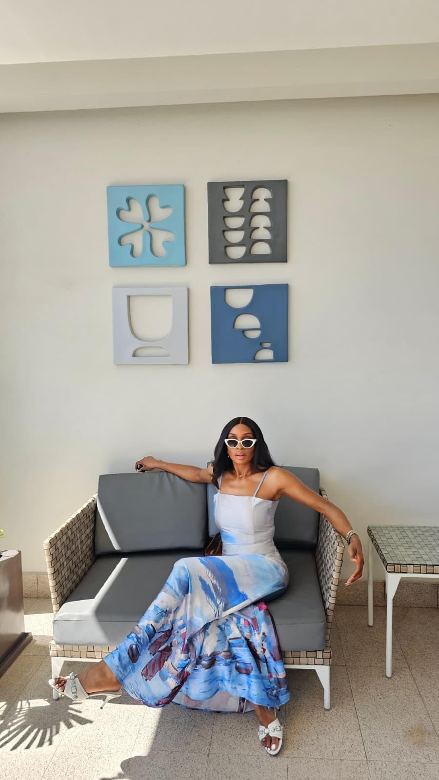 AYABA SET BLUE (LONGER BRALETTE)